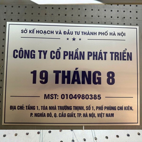 Biển công ty cổ phần phát triển